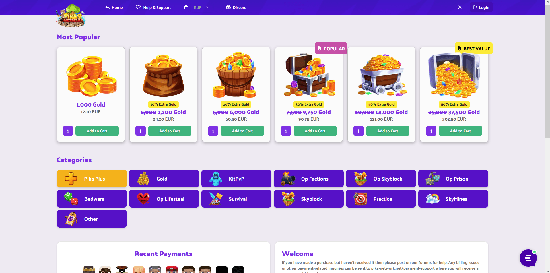 PikaNetwork Store - Project by Enrique Boven